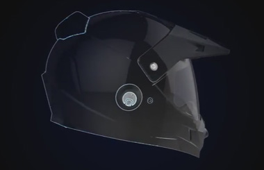 Airwheel C8 intelligent helmet for motorcycle riders.