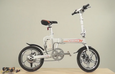 Do you know how to replace Airwheel R5 electric moped bike's front wheel brake disc?